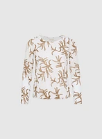 Tropical Embroidered Top
