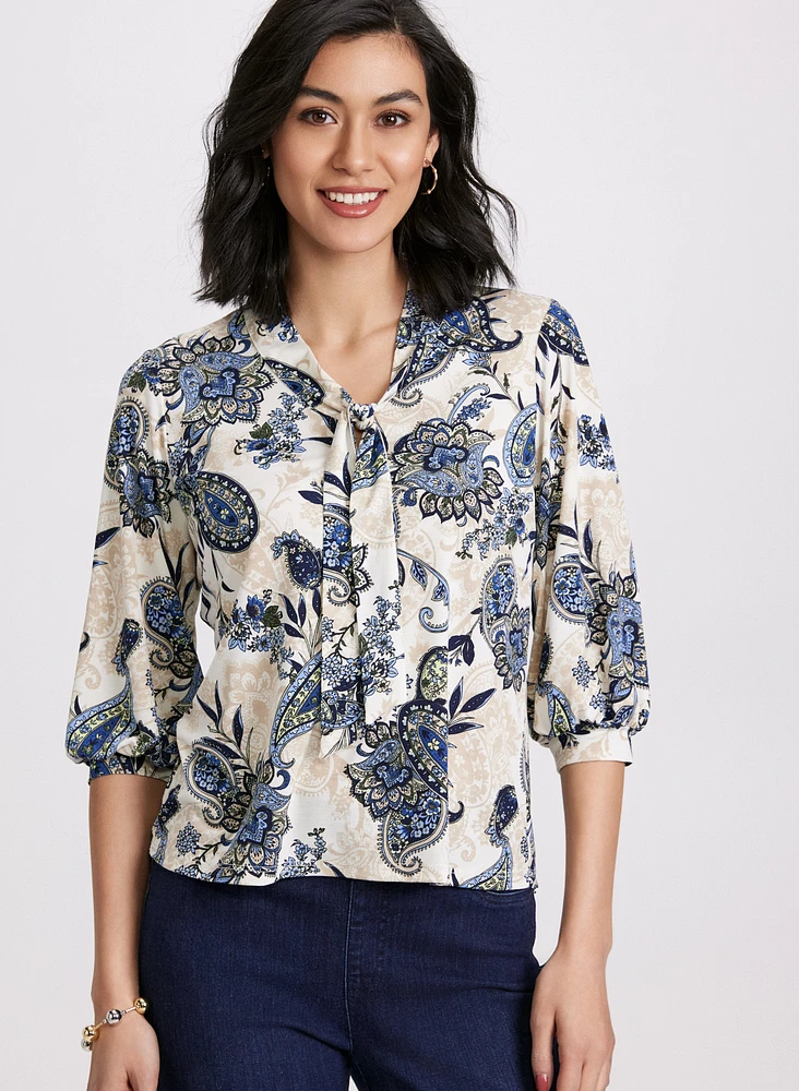 Paisley Print Top
