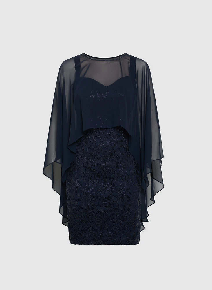 Layered Capelet Dress