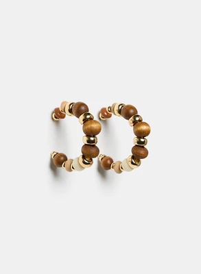 Wood Hoop Earrings
