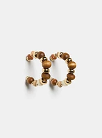 Boucles d'oreilles en anneaux de bois