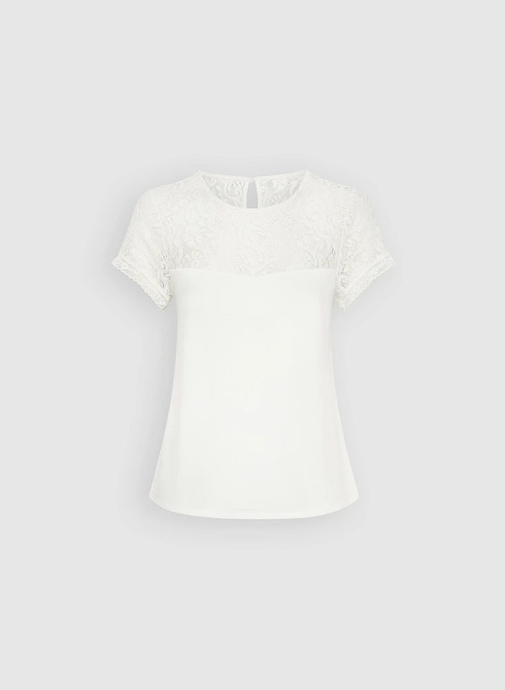 Lace Yoke Top