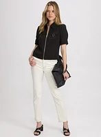 Elbow Sleeve Zip Jacket