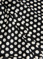Polka Dot Print Sleeveless Blouse
