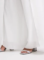Olivia Chiffon Wide-Leg Pants
