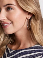 Boucles d'oreilles en anneaux irréguliers