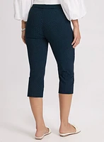 Polka Dot Slim-Leg Capris