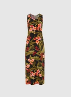 Tropical Jersey Maxi Dress