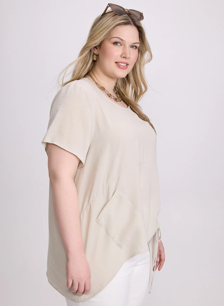 Joseph Ribkoff - Asymmetric Ruched Hem Blouse