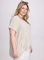 Joseph Ribkoff - Asymmetric Ruched Hem Blouse