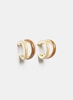 Stacked Resin Hoop Earrings