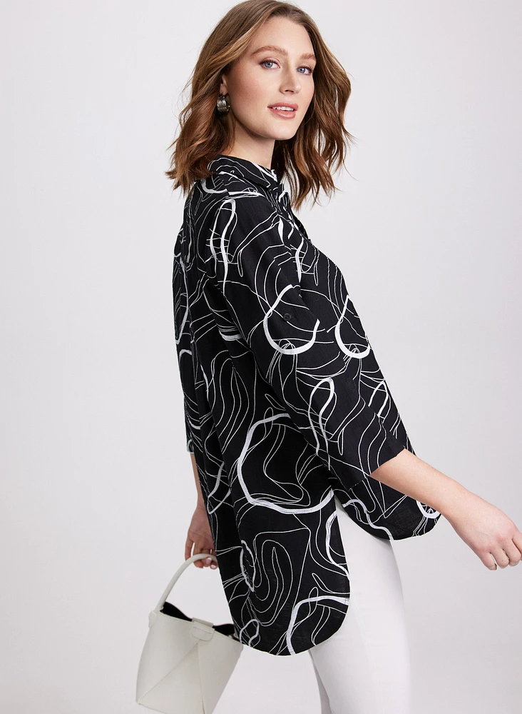 Swirl Print Blouse