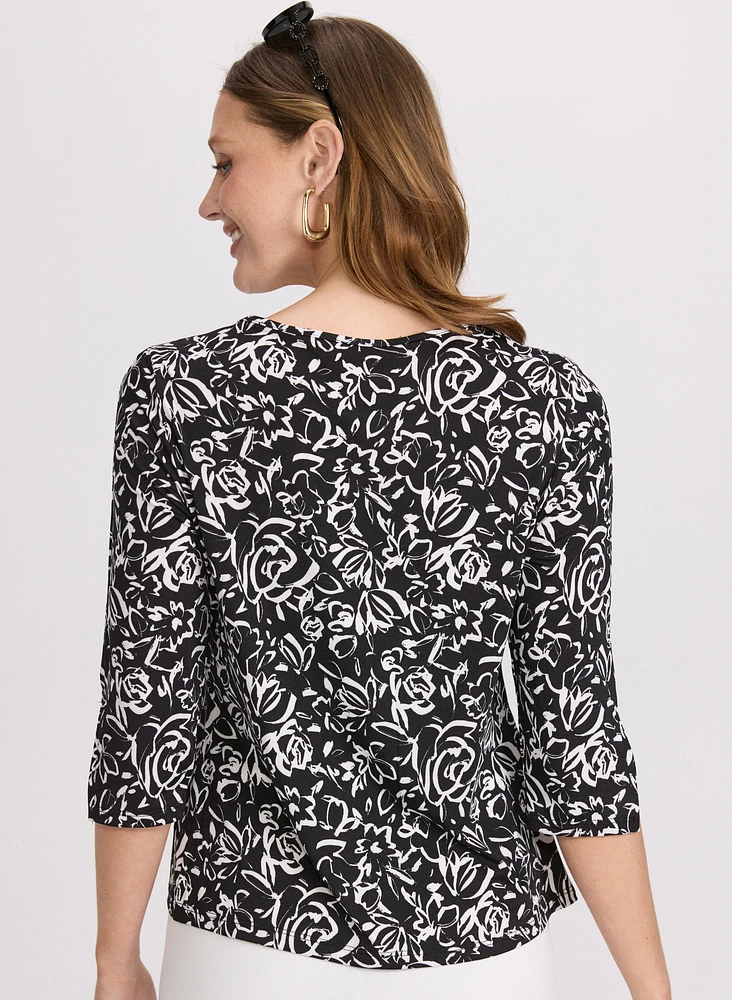 Haut à motif floral