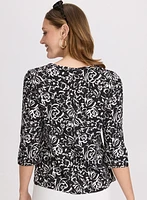 Haut à motif floral