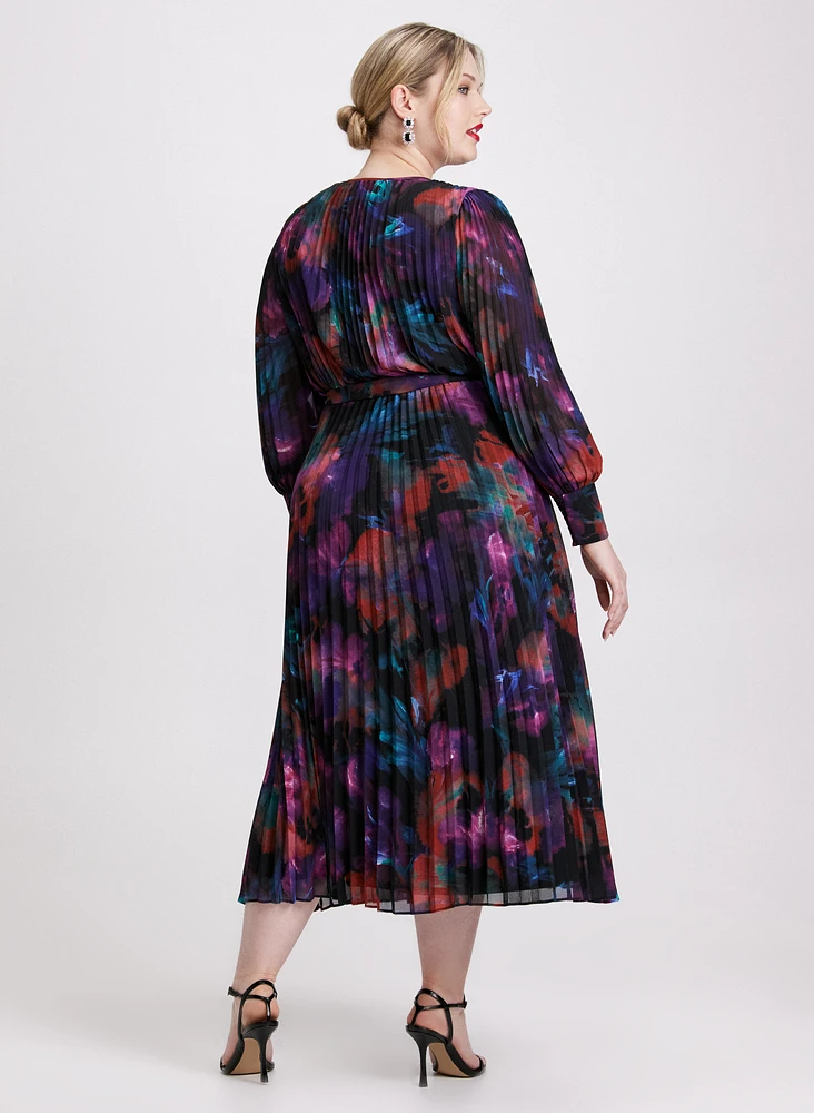 Joseph Ribkoff - Robe florale plissée