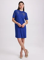 Embroidered T-Shirt Dress