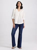 Blouse à détails en dentelle