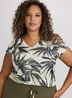 Embellished Palm Print T-Shirt
