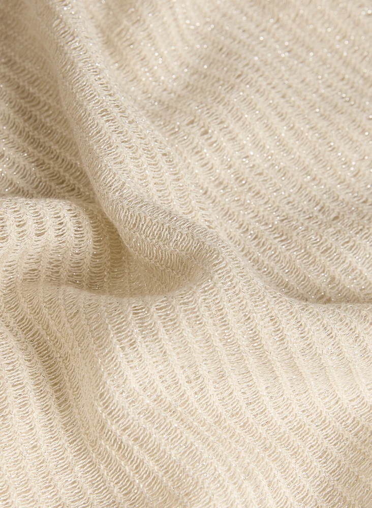 Metallic Knit Pullover