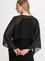 Flared Sleeve Chiffon Bolero