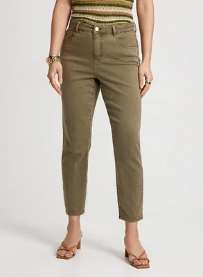 High Rise Slim Leg Jeans