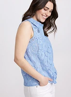 Sleeveless Lace Blouse