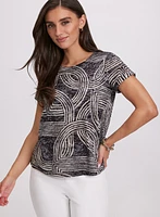 T-shirt à rayures abstraites