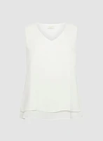Sleeveless V-Neck Blouse