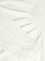Pleated Sleeves Dress