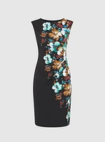 Floral Placement Print Dress