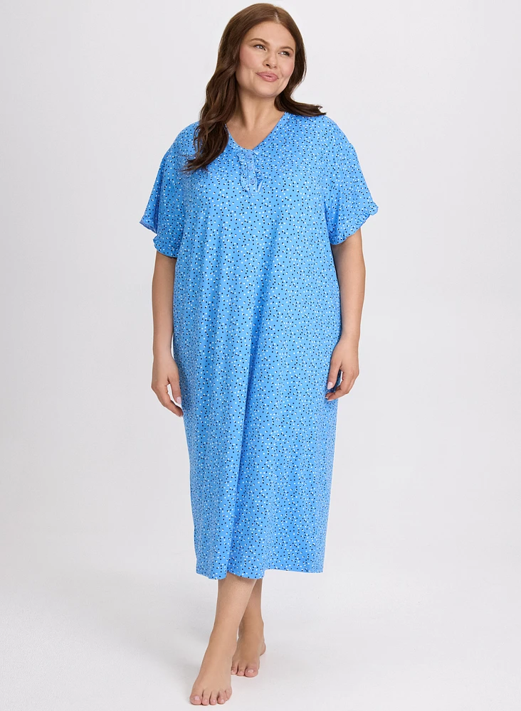 Dot Print Nightgown