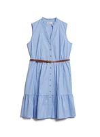 Belted Button Front Dress