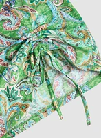 Drawstring Detail Paisley T-Shirt