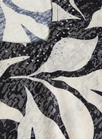 T-shirt à pierres et motif feuilles
