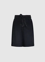 Wide-Leg Jean Shorts