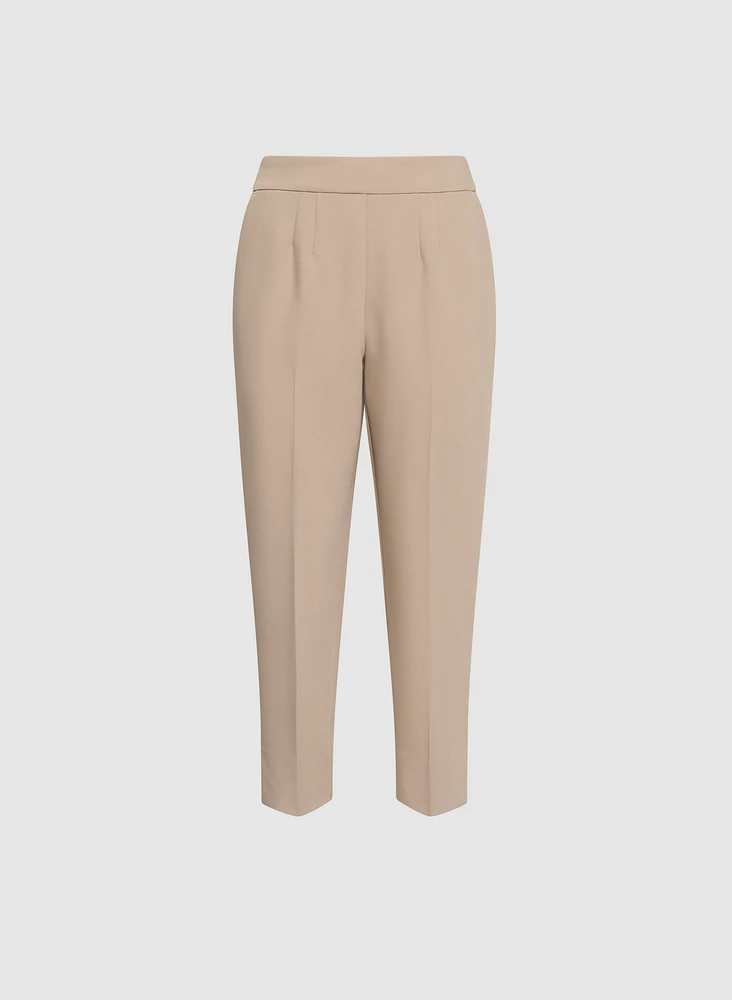 Pleated Slim-Leg Pants