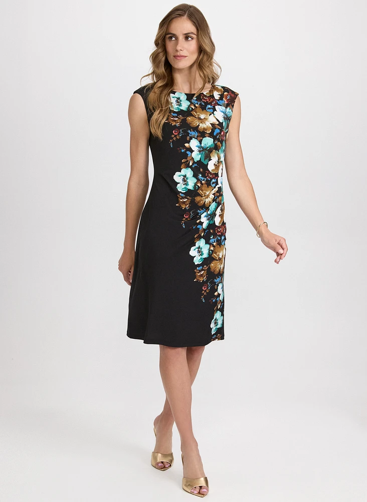 Floral Placement Print Dress