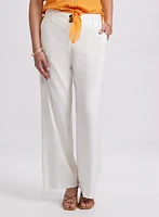Pantalon Olivia large en mélange de lin