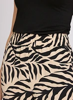 Pantalon Olivia large à motif palmier
