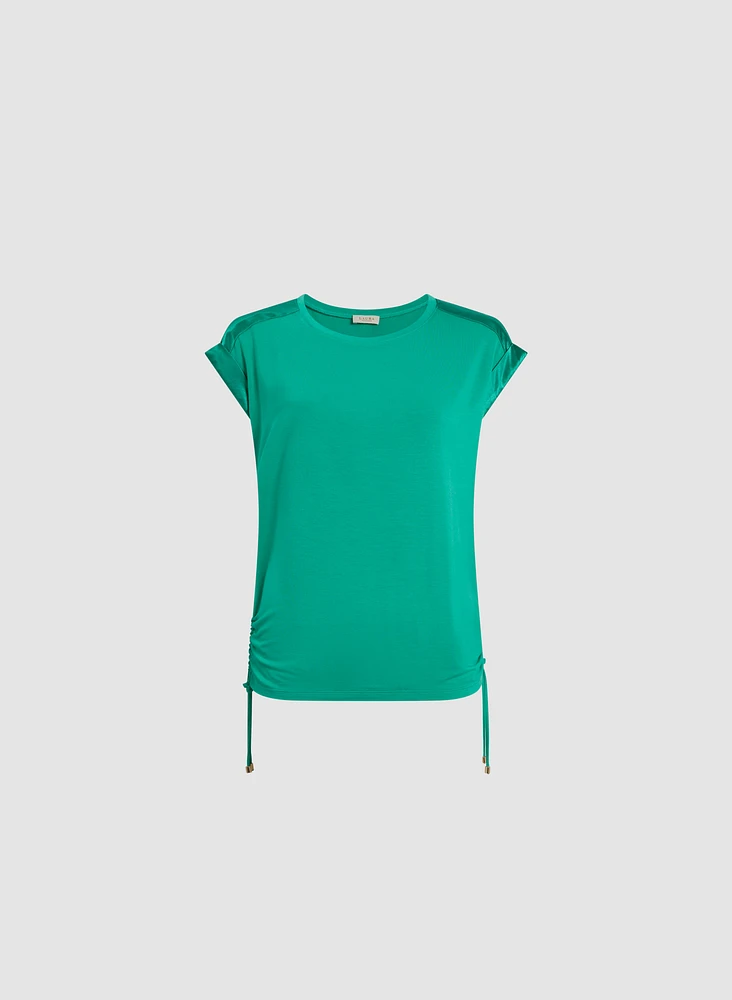 T-Shirt With Satin & Drawstring