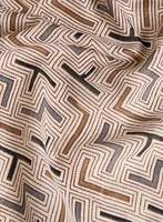 Geometric Print Fringe Detail Scarf