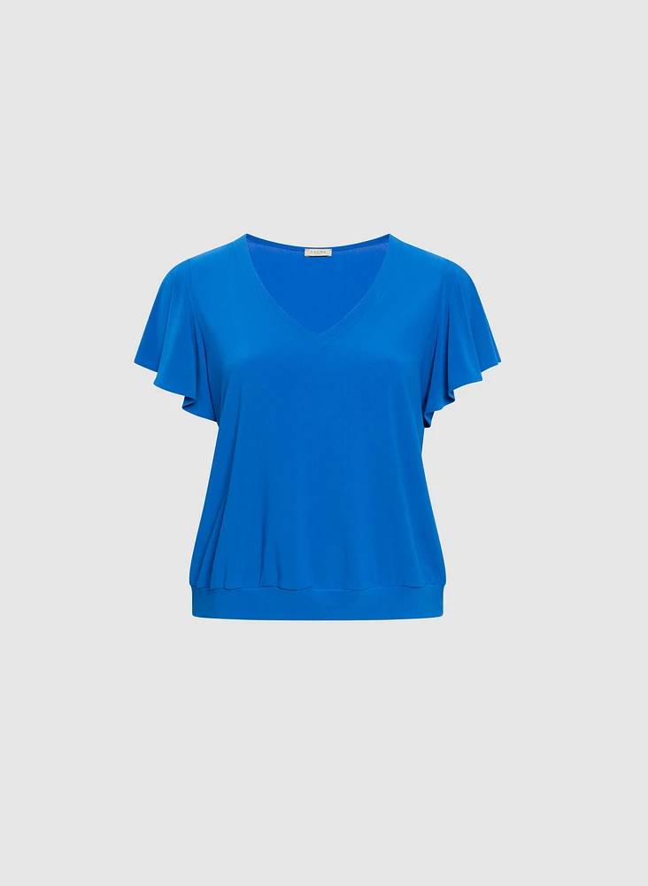 T-shirt à manches courtes évasées