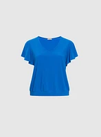 T-shirt à manches courtes évasées
