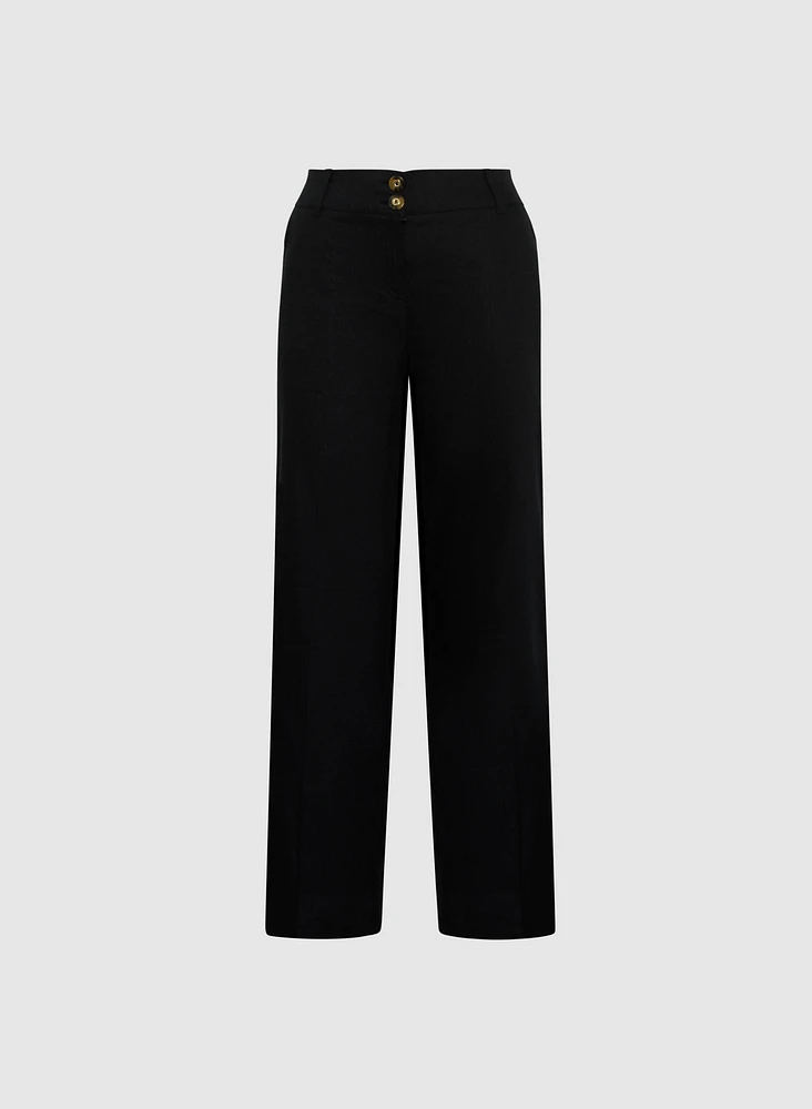 Olivia Linen-Blend Pants