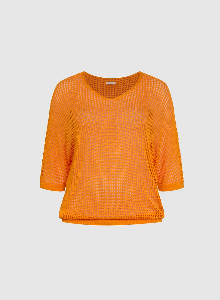 Open Knit Pullover
