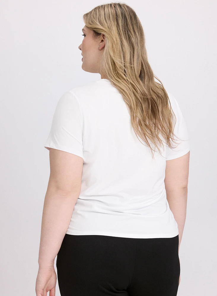 T-shirt à imprimé de roses