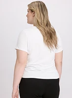 T-shirt à imprimé de roses