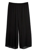 Olivia Chiffon Wide-Leg Pants