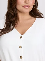 Blouse sans manches boutonnée