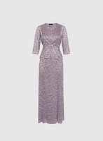 Glitter Lace Dress & Jacket Set